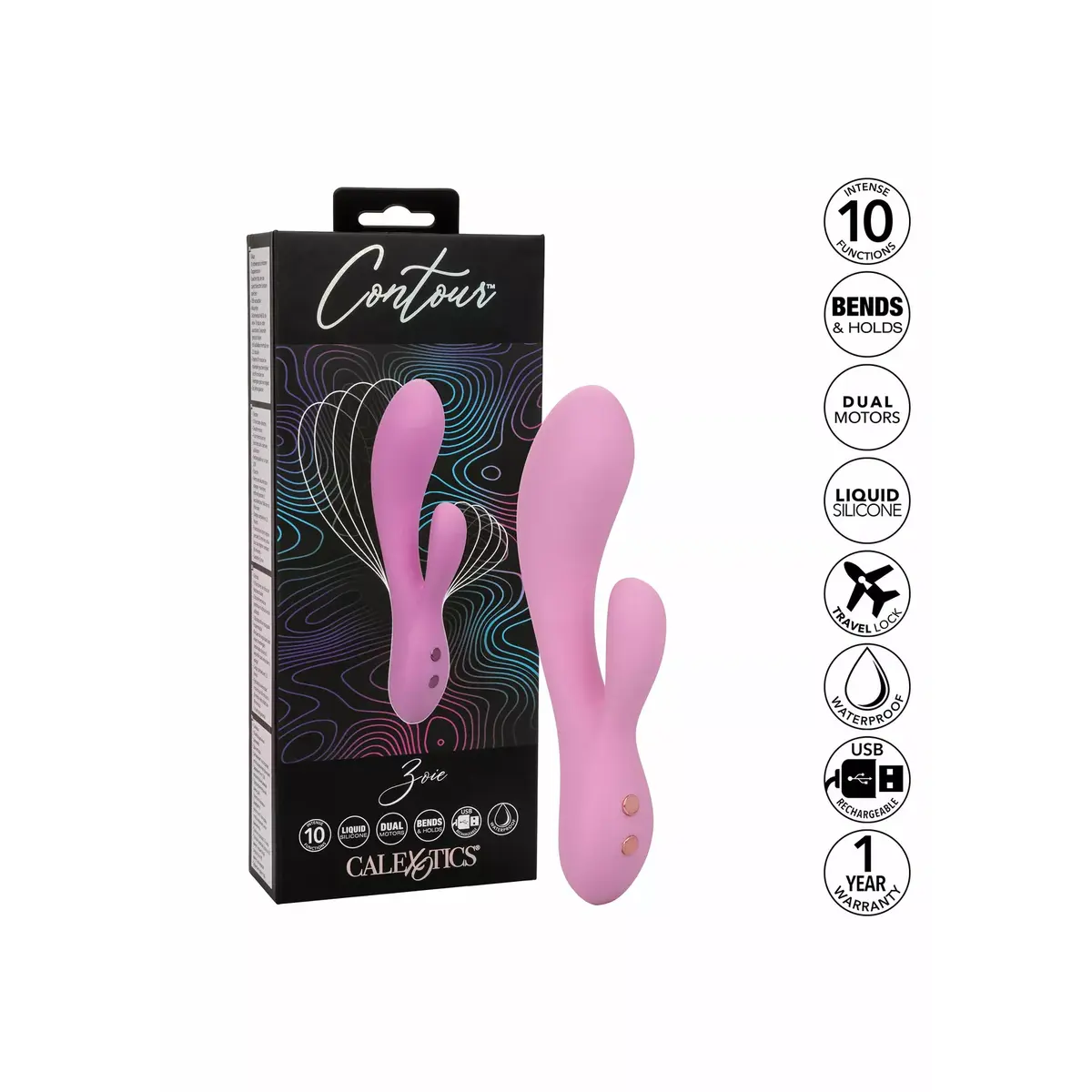 Вибратор CALEXOTICS CONTOUR ZOIE PINK Photo 5