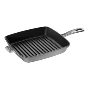 Staub Square Grill Pan 26 cm, Graphite Grey