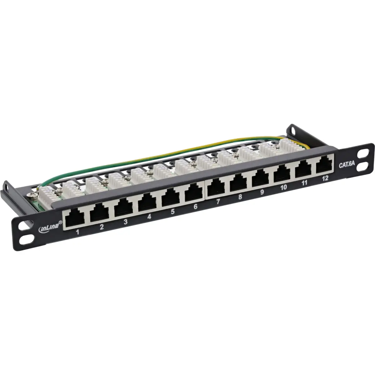 InLine 76819S 10" Cat.6A 12-Port Patch Panel Photo 5