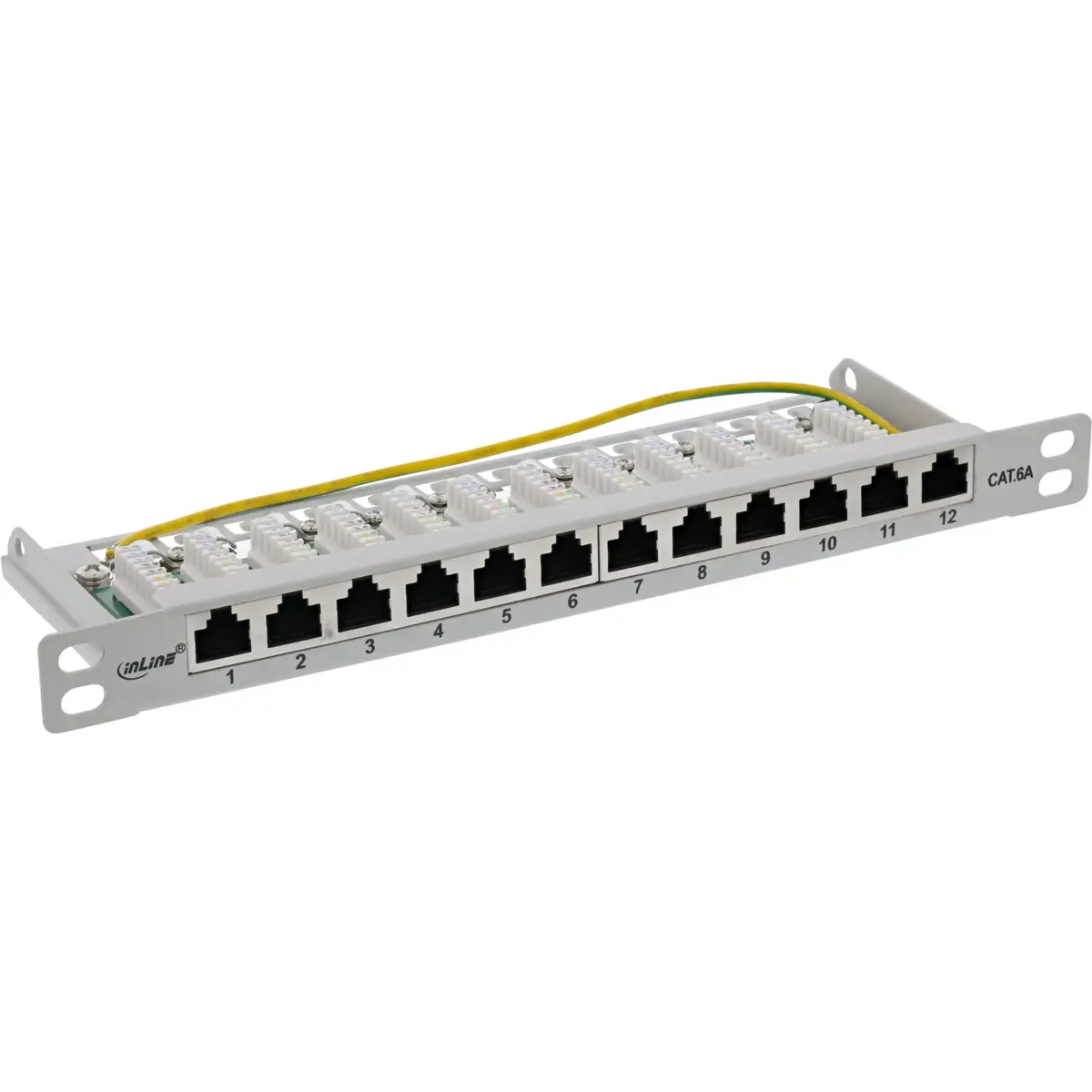 InLine 10" Cat.6A 0.5U 12-Port Patch Panel Photo 5