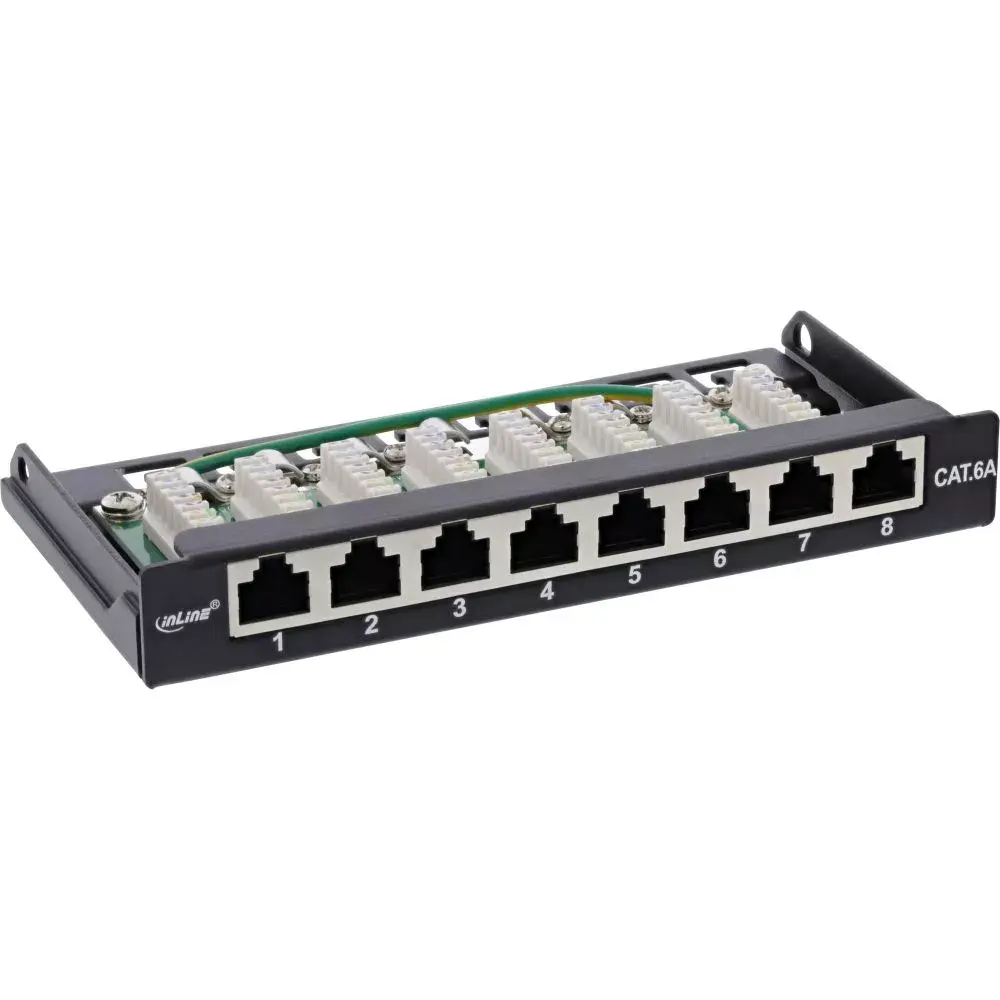 InLine Patch panel Cat.6A 0.5U 8-port Photo 3