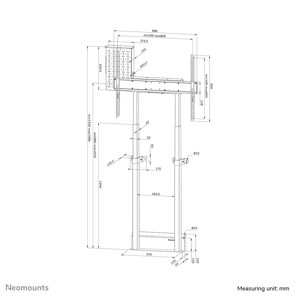 Neomounts motorizēts sienas stiprinājums WL55-875WH1 Photo 20