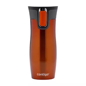 Ceļojumu krūze Contigo West Loop 470 ml, oranža, nerūsējošais tērauds