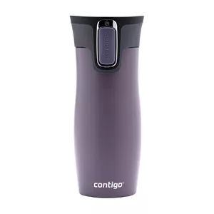 Ceļojumu krūze Contigo West Loop 470 ml — violetā nerūsējošā tērauda