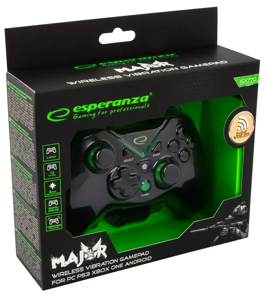 Bezvadu spēļu pults ESPERANZA EGG112K priekš PC un PS3 Photo 19