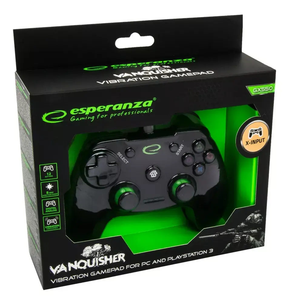 Gamepad ESPERANZA EGG110K — wired USB, vibration Photo 4