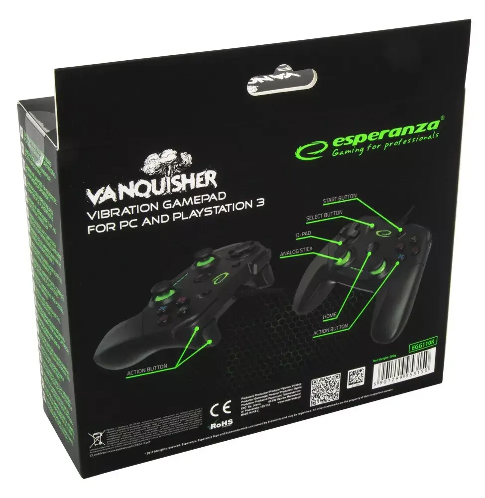 Gamepad ESPERANZA EGG110K — wired USB, vibration Photo 5