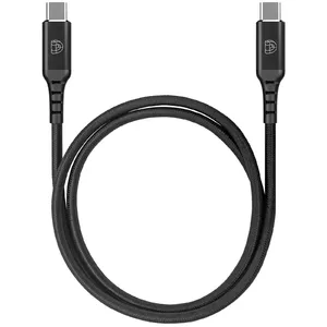 DEQSTER Neilona uzlādes kabelis USB-C uz USB-C 1m 5 Gbit/s Melns