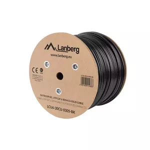 Networking cable Lanberg LCU6-30CU-0305-BK U/UTP Cat6 305 m Black