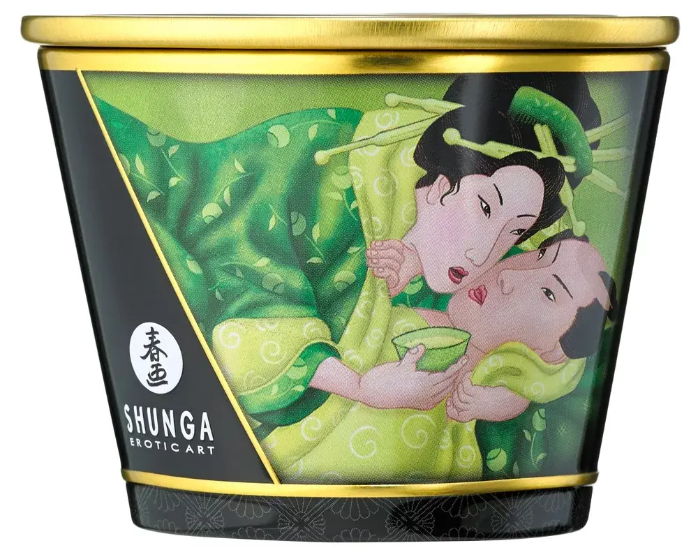Shunga masāžas svece Exotic Green Tea 170 ml Photo 3