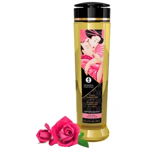 Массажное масло Shunga Aphrodisia Roses 240 мл — сенсуальное масло с ароматом розы, веганское, с витамином E