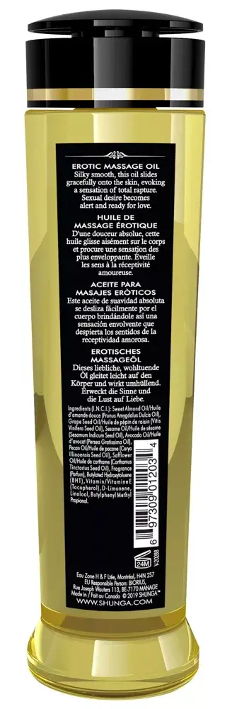 Shunga masāžas eļļa Vaniļa 240 ml Photo 3