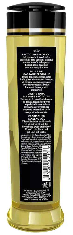 Masāžas eļļa Shunga Adorable 240 ml Photo 3