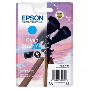 Epson 502XL tintes kārtridžs 1 pcs Oriģināls Augsta (XL) produktivitāte Tirkīzzils