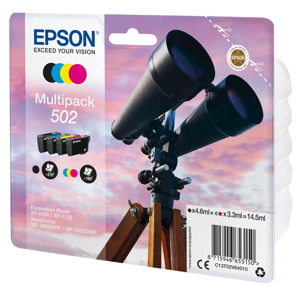 Epson 502 Oriģinālā tintes kasetņu daudzpaka