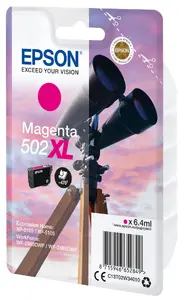 Epson 502XL Одиночный картридж с чернилами пурпурный пигментный повышенной емкости 470 страниц 6.4 мл Оригинальный