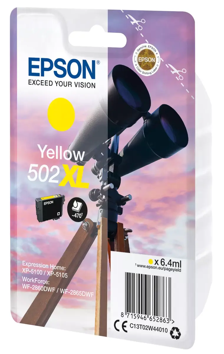 Kārtridžs EPSON 502XL Dalekohled Dzeltenais Photo 2