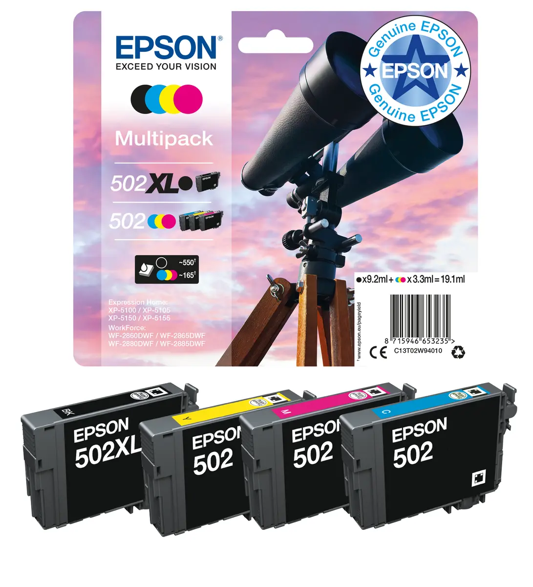 Желтый картридж Epson 502XL Photo 10
