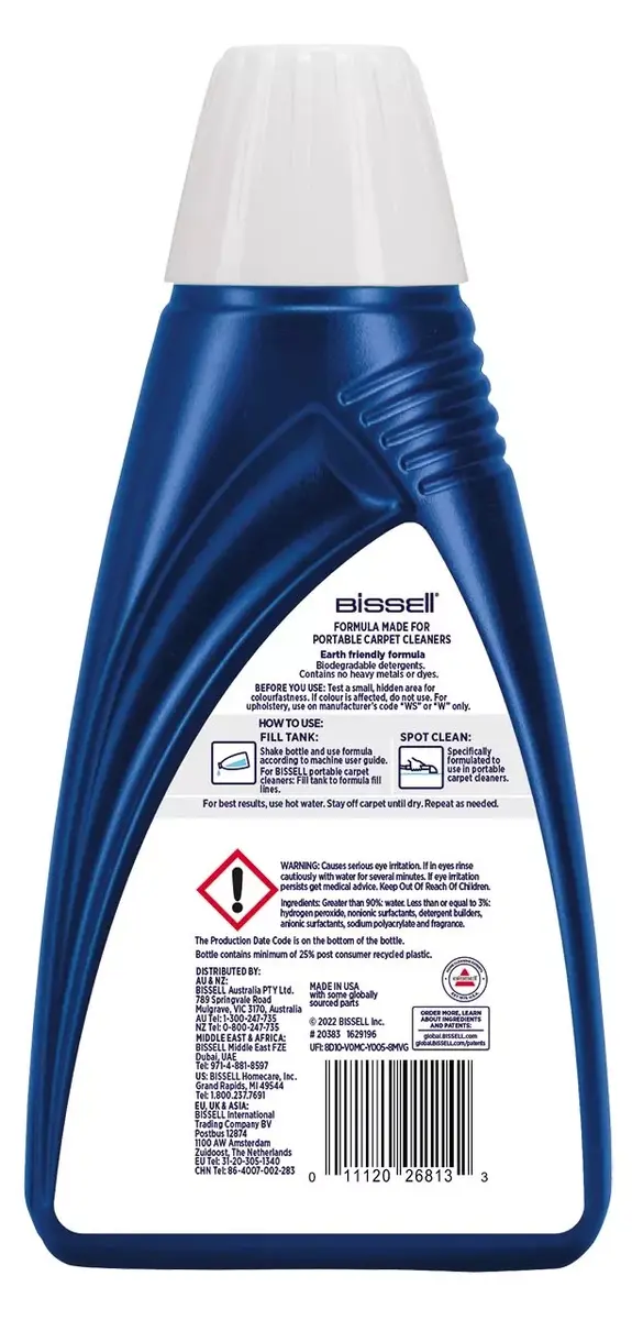 Paklāju līdzeklis Bissell Spot and Stain Pro Oxy 1000 ml Photo 2