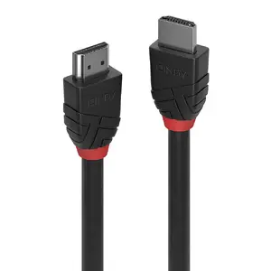 Lindy Black Line 0.5m HDMI 2.1 kabelis vīrietis pret vīrieti apzeltīti kontakti 8K uz 60Hz 48Gbps 7680 x 4320 melns