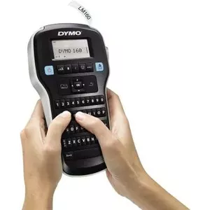 Etiķešu printeris Dymo LabelManager 160 — rokas etiķešu ierīce, saderīga ar D1 lentēm 12 mm, 9 mm, 6 mm (MPN 2181012)
