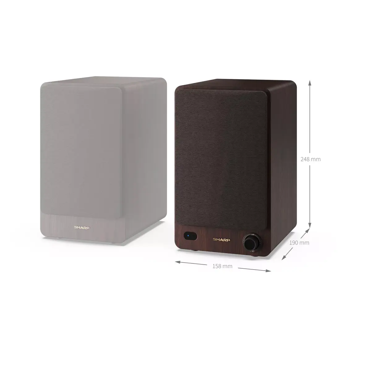 Колонка Sharp BOOKSHELF SPEAKERS CP-SS30BR Photo 12