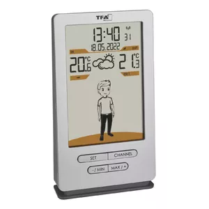 TFA-Dostmann Weather Jack Silver Внутренний Внешний Термометр Барометр
