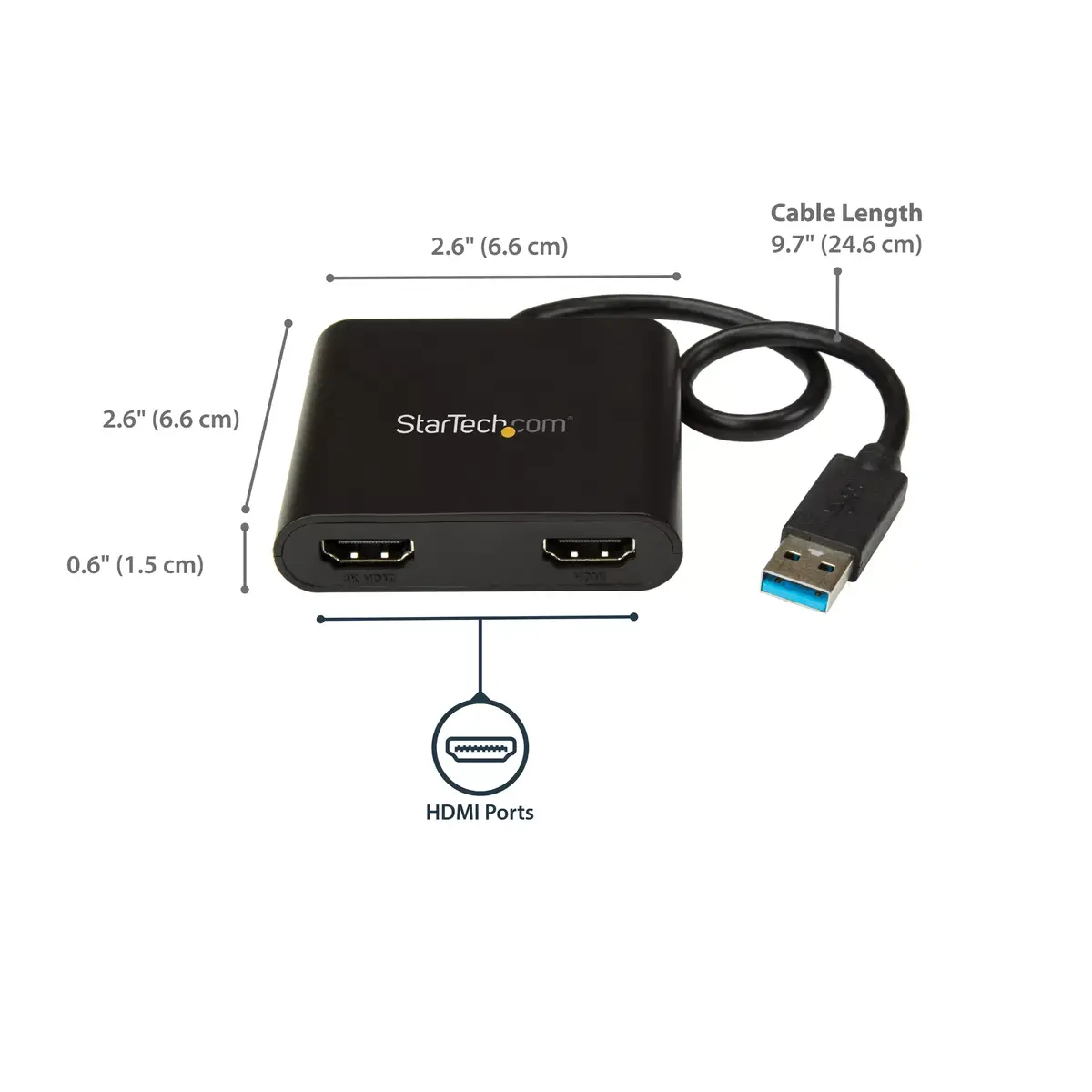 USB 3.0 uz Dual HDMI adapteris StarTech.com USB32HD2 Photo 7