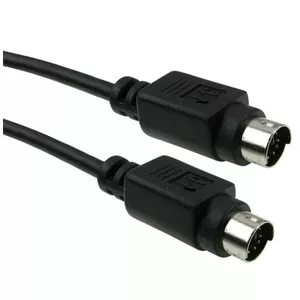 ICIDU S-Video Cable, 5m S-video kabelis 2 m S-Video (4-pin) Melns