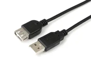 MicroConnect USBAAF03B USB kabelis USB 2.0 0.3 m USB A vīrietis uz USB A sieviete Melns
