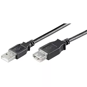 USB Cable Microconnect USBAAF2B USB 2.0 1.8 m Black