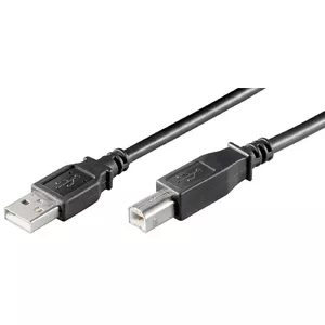 Microconnect USBAB01B USB kabelis 0,1 m USB 2.0 USB A USB B Melns