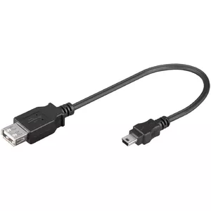 Microconnect USBAFBM USB kabelis 0,2 m USB 2.0 USB A Mini-USB B Melns