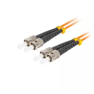 LANBERG fiber optic patch cord MM ST/UPC‑ST/UPC duplex 3.0 mm OM2 50/125 LSZH 5 m orange