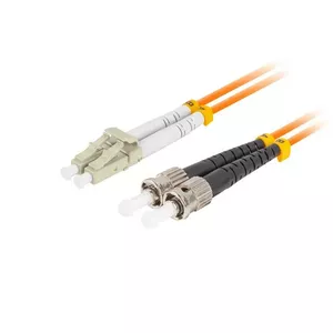 LANBERG fiber optic patch cord MM ST/UPC to LC/UPC duplex 3.0 mm OM2 50/125 LSZH 5 m orange