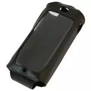 Leather case Ascom d83 black — protective carrying case for Ascom d83