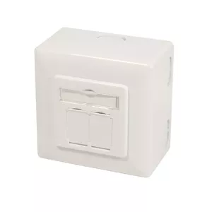 LogiLink NP0124 kontatkligzda 2 x RJ-45 Metālisks, Balts