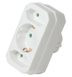 LogiLink LPS221 power plug adapter Type F to Europlug and Type F White