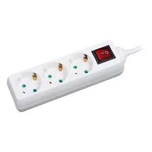 Удлинитель LogiLink LPS206 1.4 м 3 розетки белый