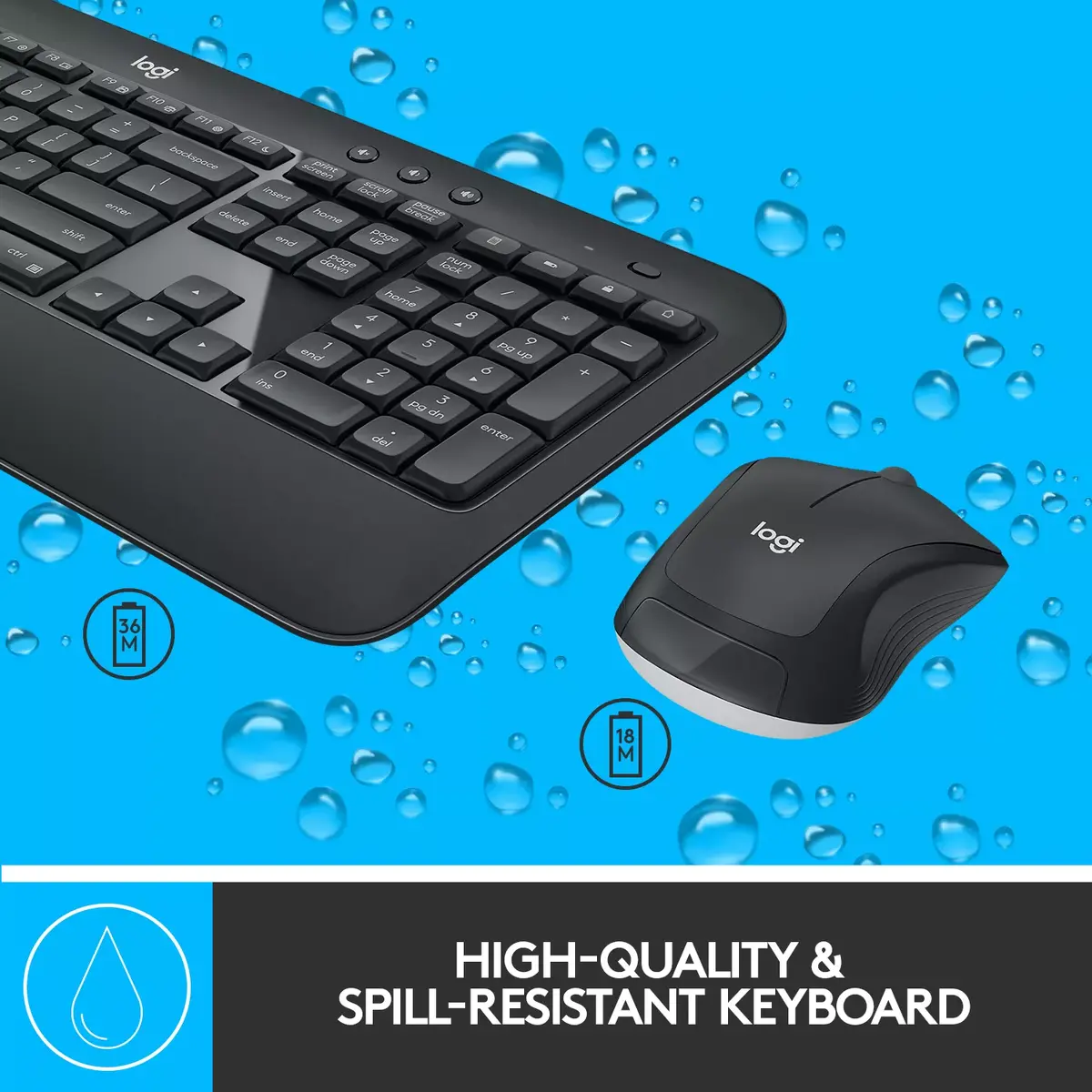 Bezvadu tastatūras un peles komplekts Logitech MK540 ADVANCED Photo 13