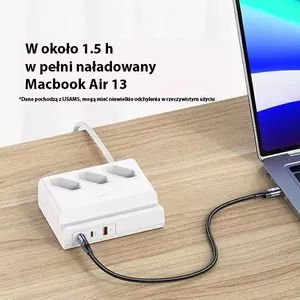Power strip usams CC160TC01 65W Super Si fast charging USB — multiport charger with 65W output