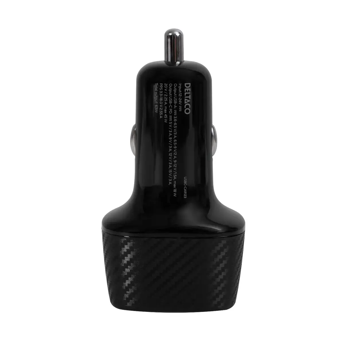 Car Charger Deltaco USBC-CAR123 Photo 3