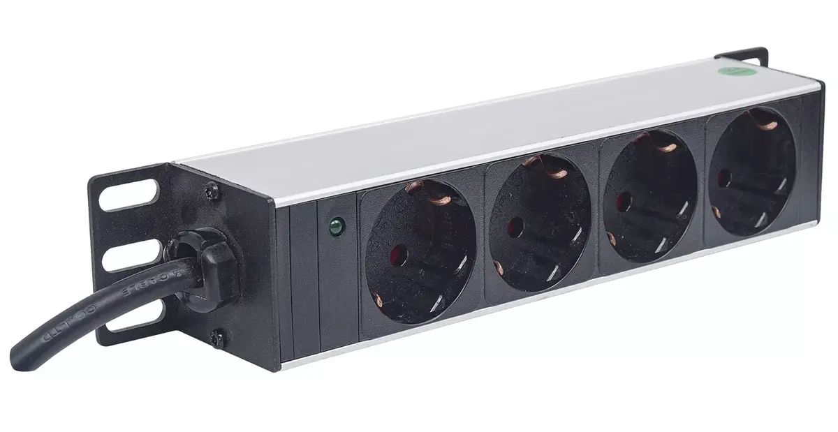 Сетевой фильтр INTELLINET 10" 1U 4‑розетки Photo 2