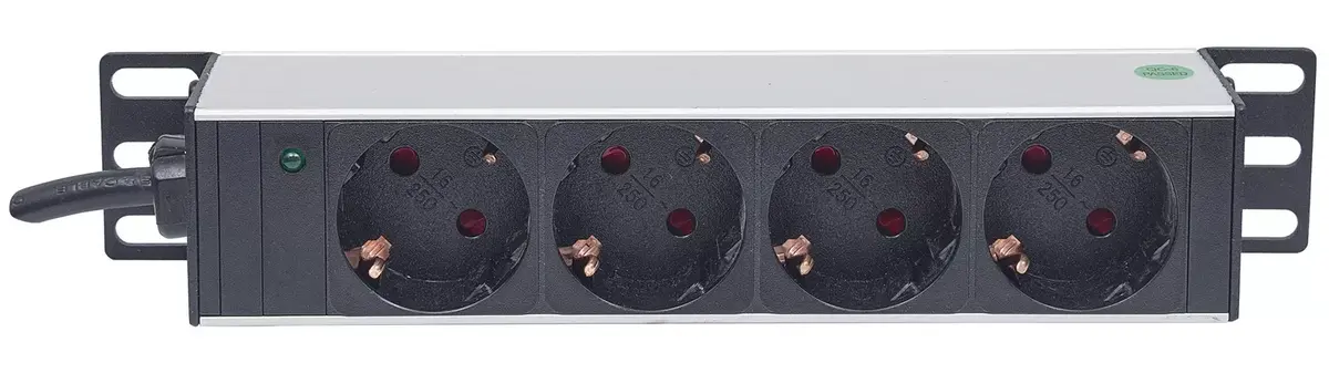 Сетевой фильтр INTELLINET 10" 1U 4‑розетки Photo 3