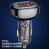 Авто зарядка usams CC159CC02 — 2×USB + 1×USB-C, 80W Photo 4