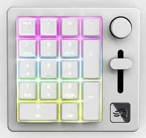 Numeric Keypad GLORIOUS GMMK Fox – Wireless numpad, Gray/White, hot-swappable switches