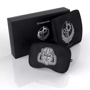 Подушка для шеи/поясничная подушка noblechairs Brotherhood of Steel черная 2 шт.