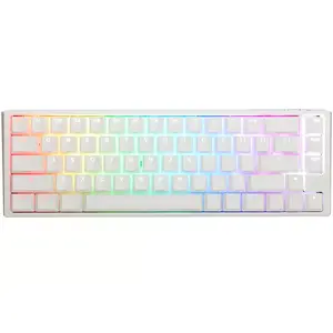 Ducky One 3 Classic Pure White SF Tastatūra Spēļu USB Mehāniskā 67 Taustiņi RGB