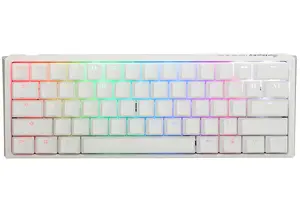 Spēļu tastatūra Ducky One 3 Mini Pure White USB Mehāniska QWERTZ Vācu Balta RGB LED