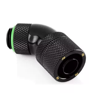 Fitting BitsPower BP-MB45R2CPF-CC3U brass computer cooling fitting, black and green